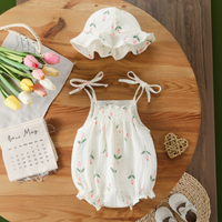 Thumbnail for LittleBlossom – Comodidad y estilo para el verano: body tipo portabebés con gorrito