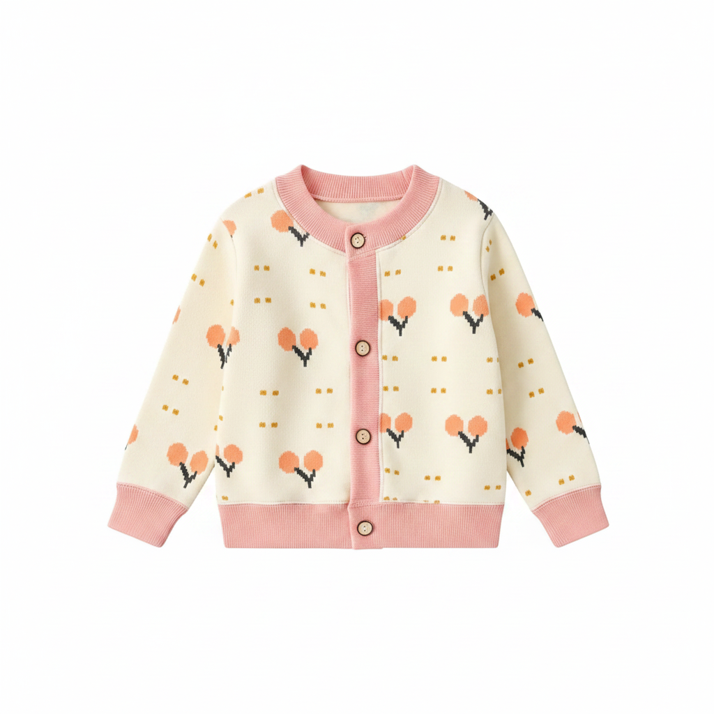 CozyCardi – Suave y cálido: chaleco de punto con bonitos estampados
