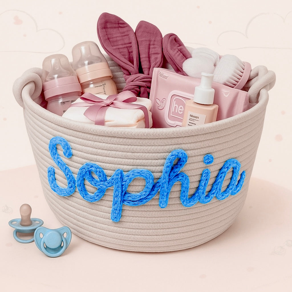 CuddleBasket – Bonito y personalizado: cesto para pañales personalizado