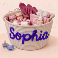 Thumbnail for CuddleBasket – Bonito y personalizado: cesto para pañales personalizado