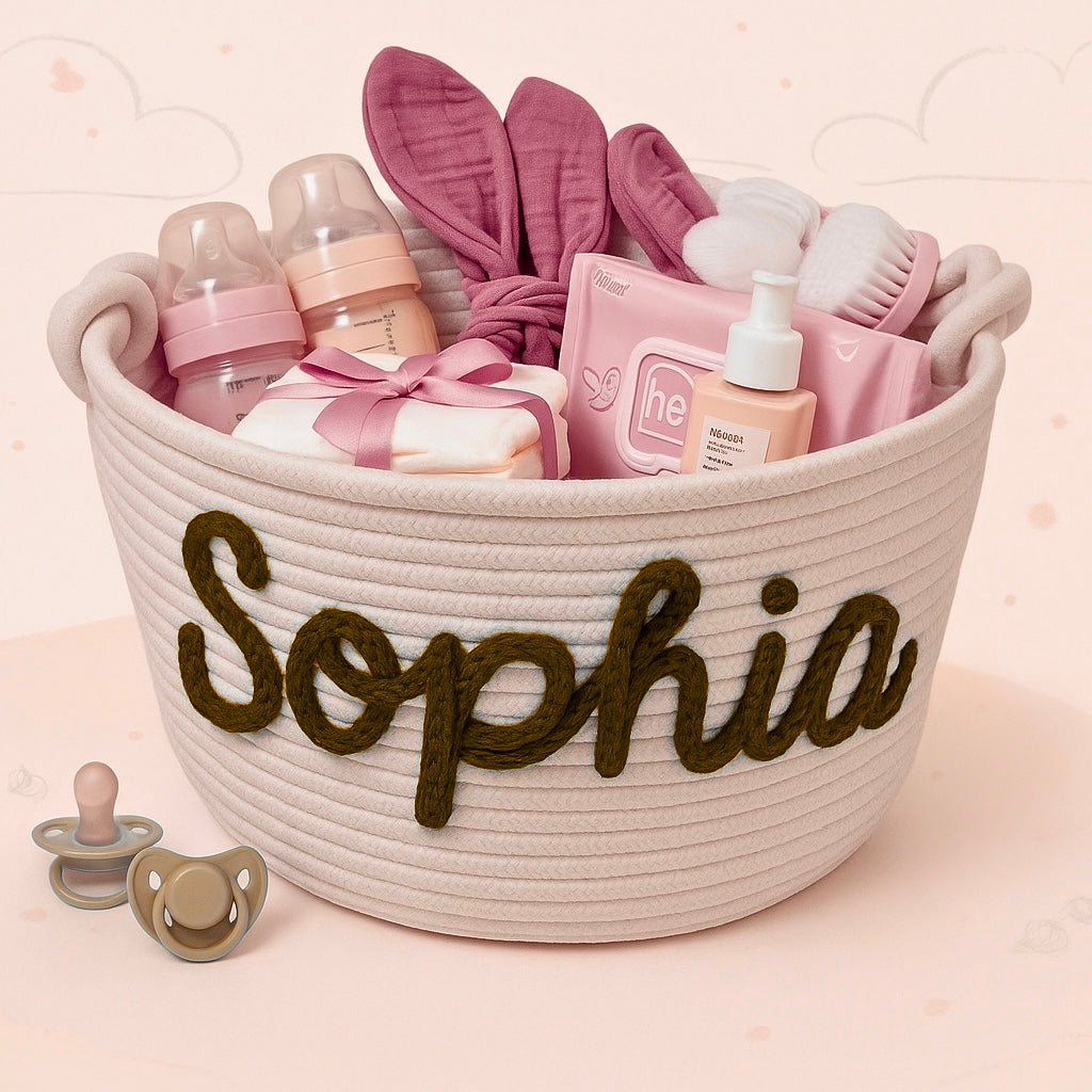 CuddleBasket – Bonito y personalizado: cesto para pañales personalizado