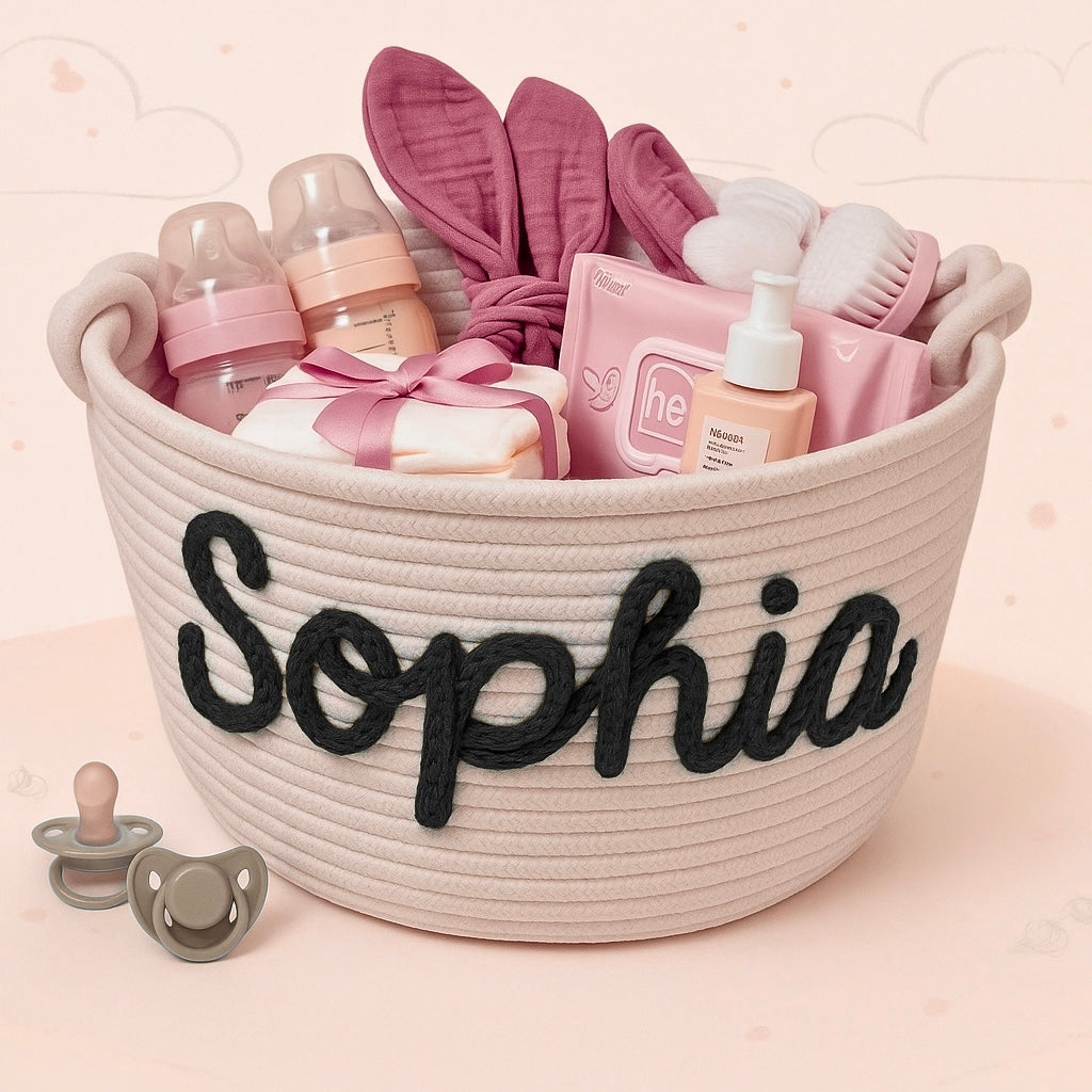 CuddleBasket – Bonito y personalizado: cesto para pañales personalizado