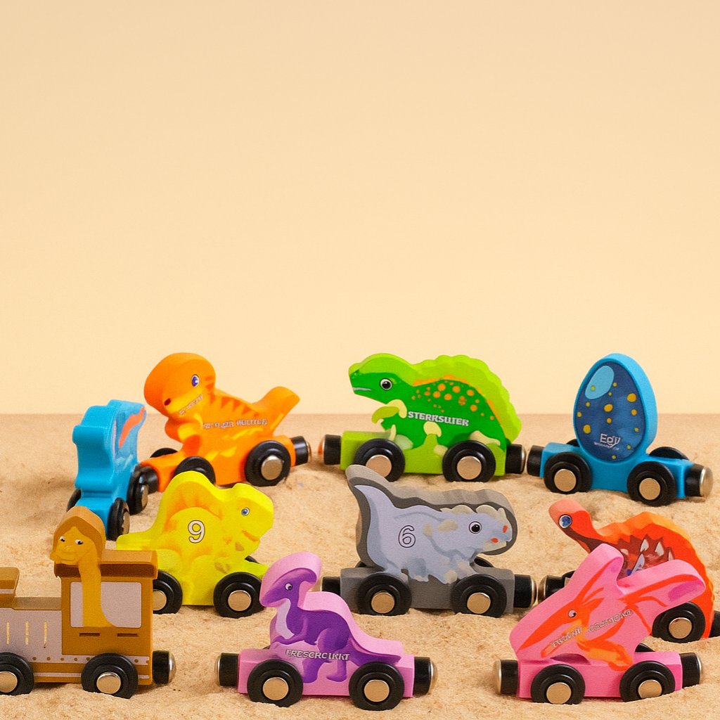 Tiny Express™ – Colorear y moldear - Trenes de juguete de madera