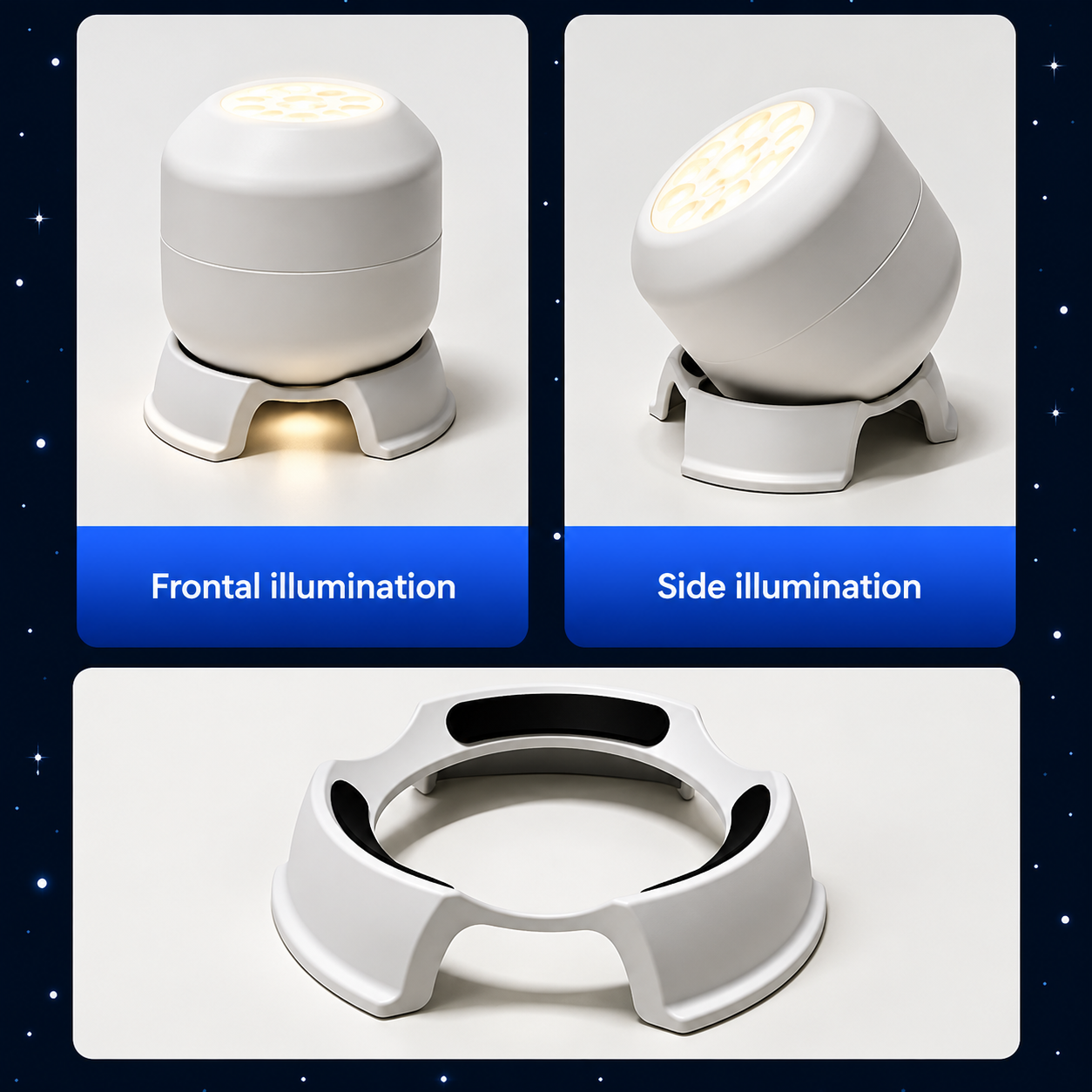 FrostyLight – Mágica y evocadora: lámpara giratoria para proyector (Navidad y Halloween)