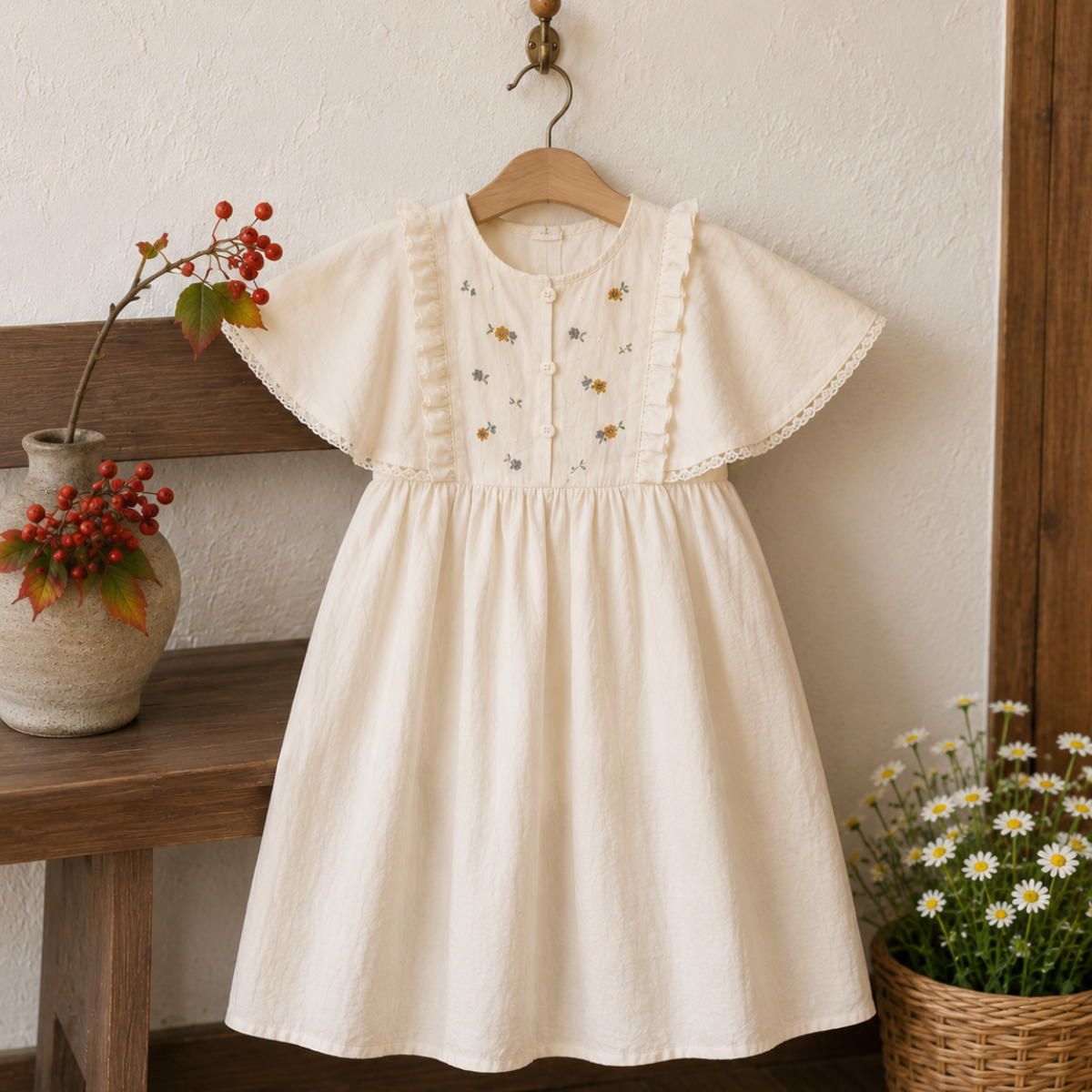Sleeveless Dress – Elegante y cómodo: vestido con cuello de encaje