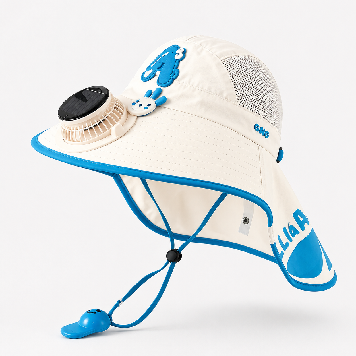 HappyShade – Protección solar y refrigeración – Sombrero de verano para niños con ventilador