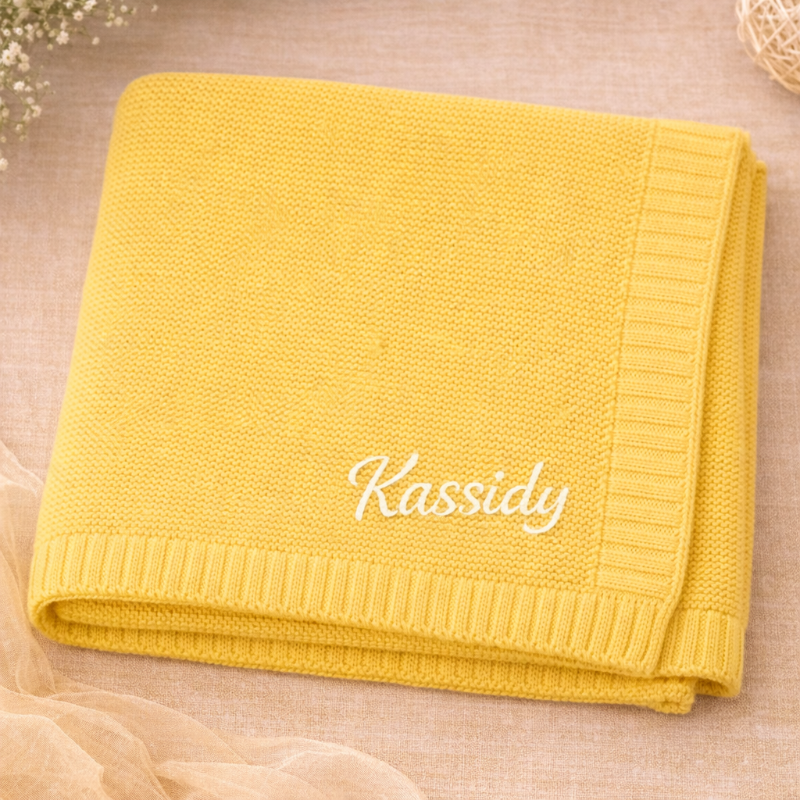 Personalized Baby Blanket – Suave y única: manta de algodón personalizada con bordado