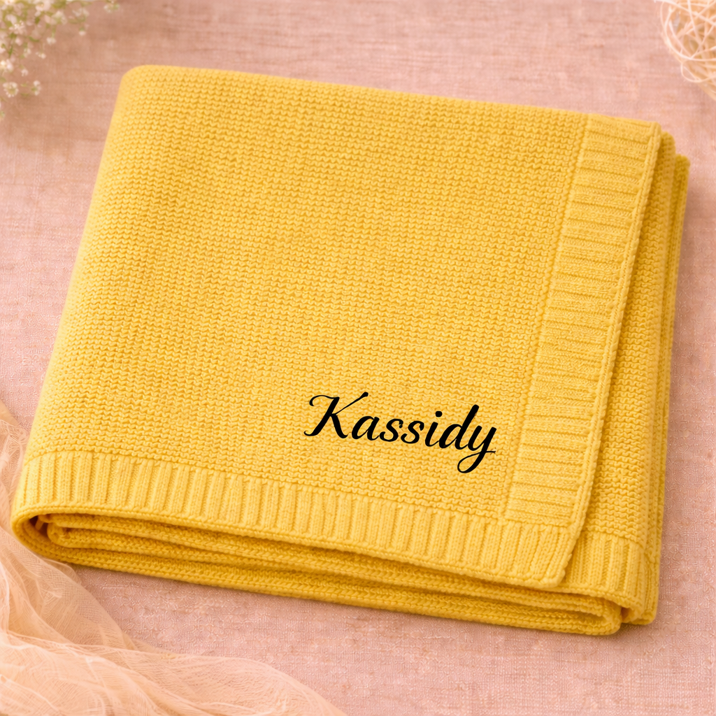 Personalized Baby Blanket – Suave y única: manta de algodón personalizada con bordado