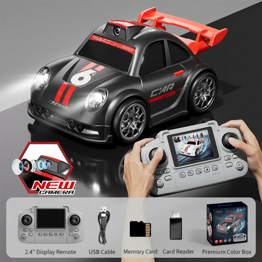 RacePro – RC y acrobacias – Coche de carreras con sensor de derrapes y cámara integrada