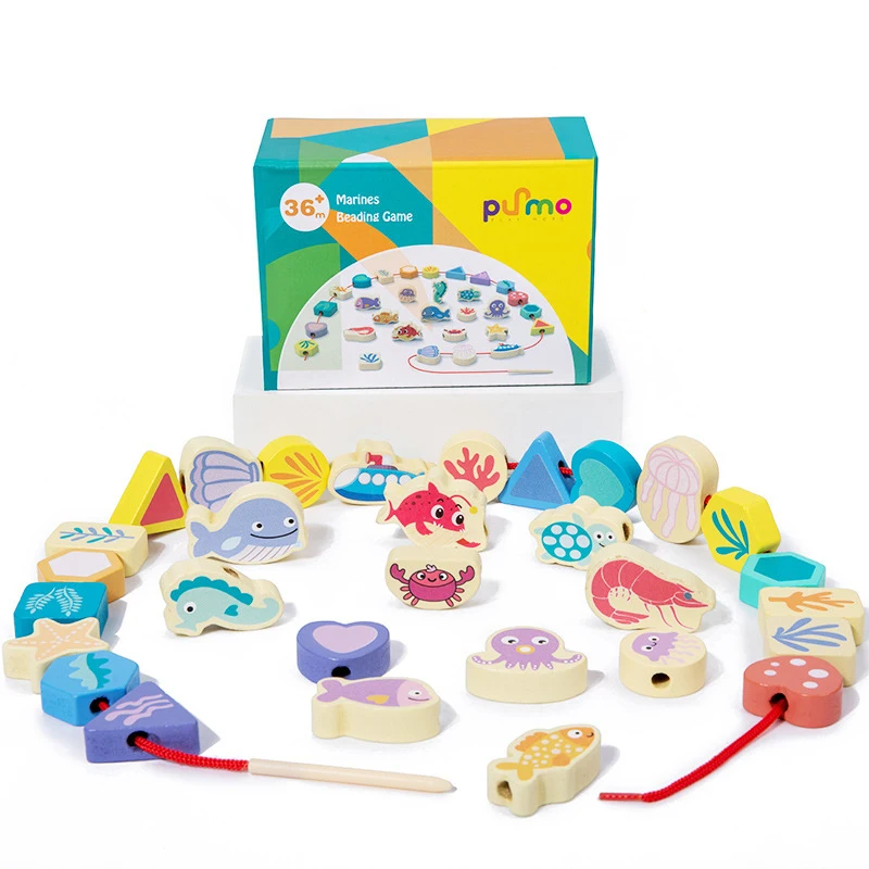 Lace & Thread™ – Juego de apilar y ensartar - ensartar cuentas