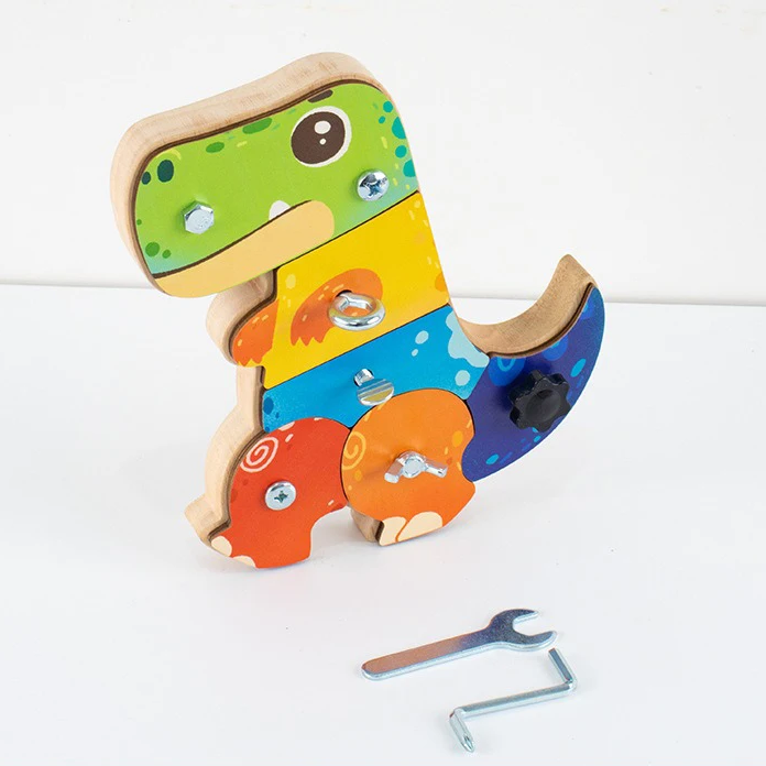 Dino Screwdriver Board™ - Gira y explora - Tablero con tornillos Dino