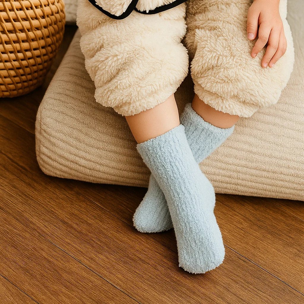 SnuggleBoo – Cálidos y suaves: calcetines de felpa para bebés