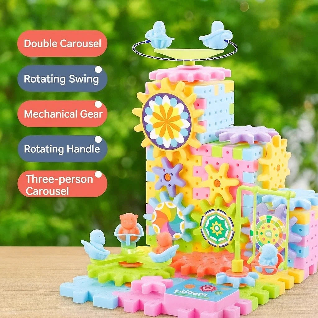 GearTrack – Eléctrico y educativo: juego de bloques de construcción