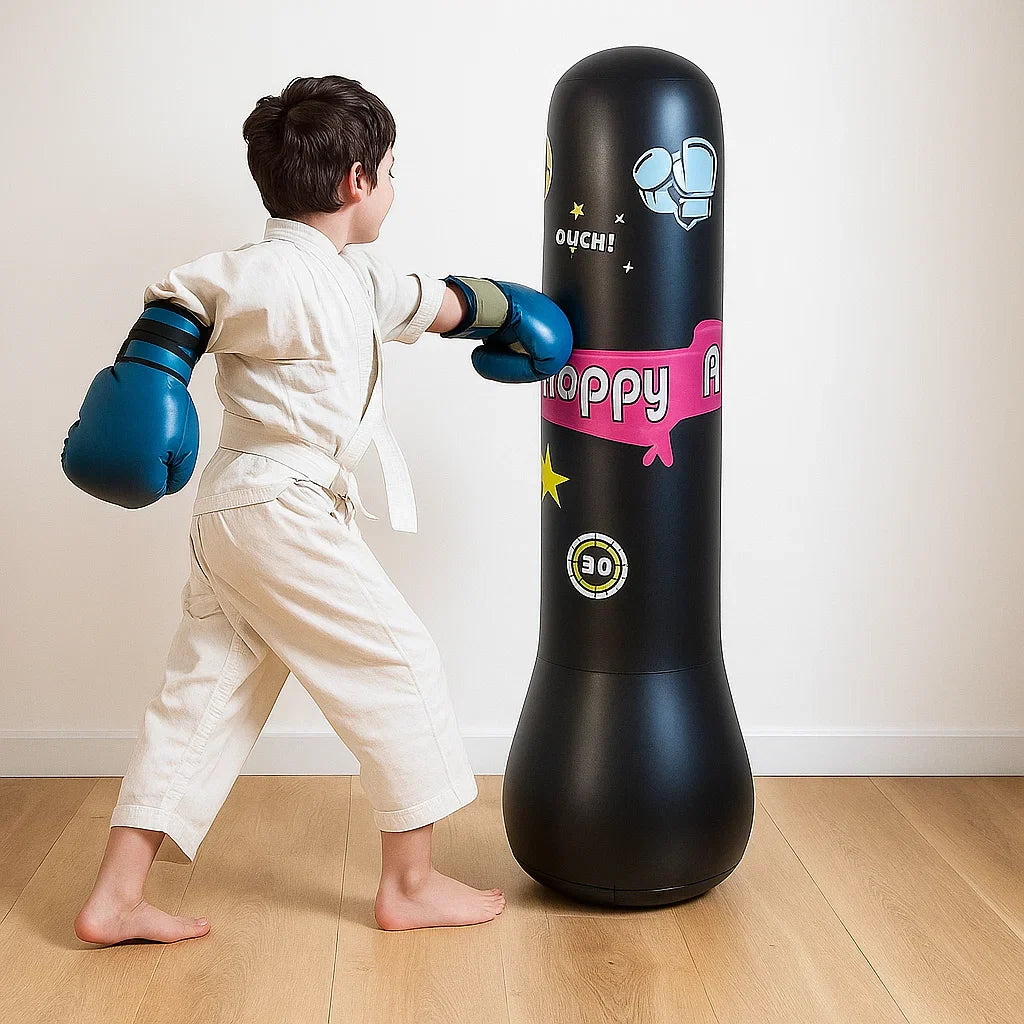 BopBag – Divertido y activo: saco de boxeo hinchable con guantes