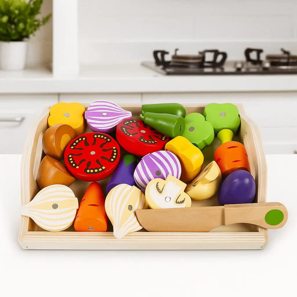 MiniChef – Divertido y creativo: juego magnético de cocina de madera