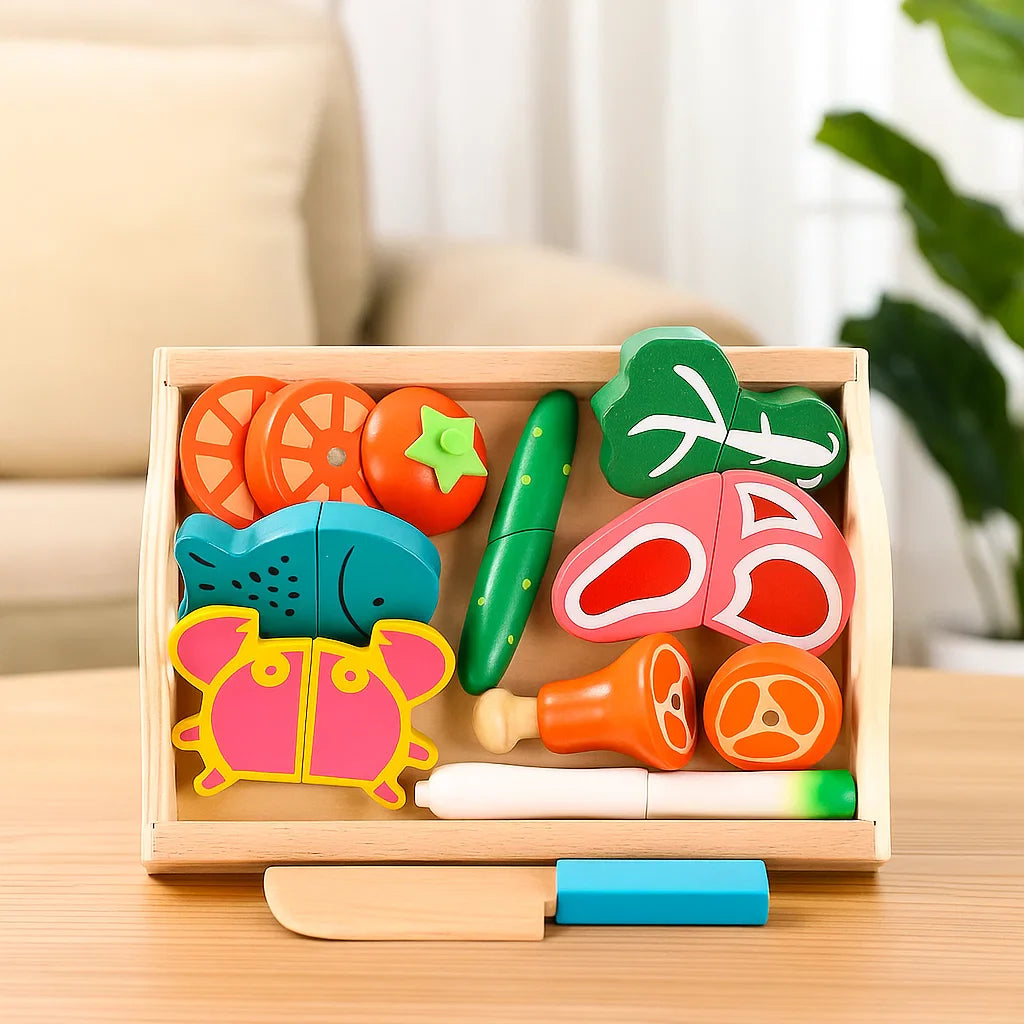 MiniChef – Divertido y creativo: juego magnético de cocina de madera