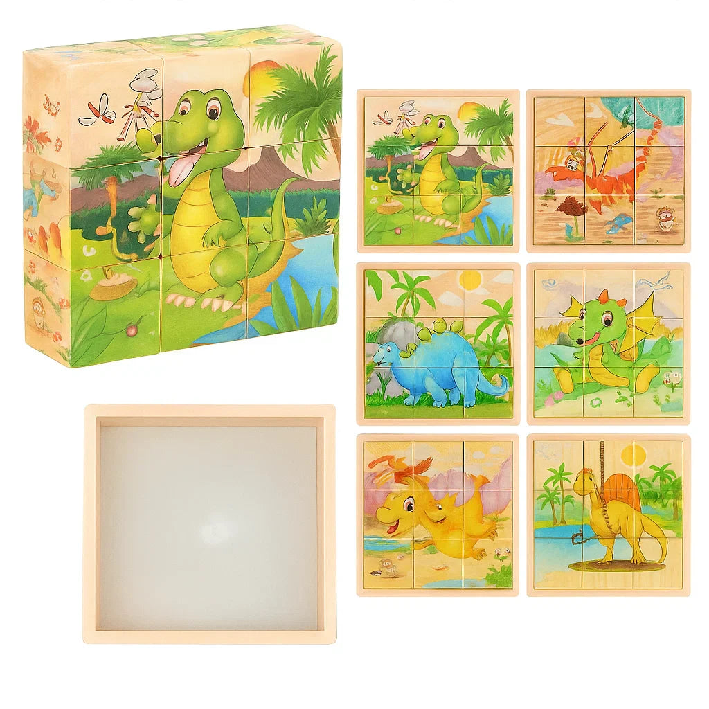 CubePuzzle – Divertido y educativo - Puzzle 3D de bloques de madera