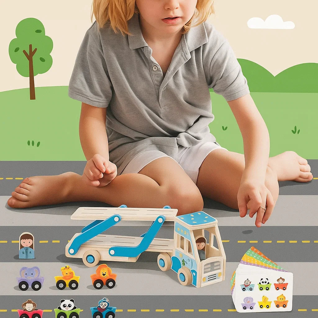 CargoMatch – Creativo y educativo: camión de madera