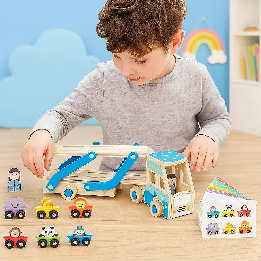 CargoMatch – Creativo y educativo: camión de madera