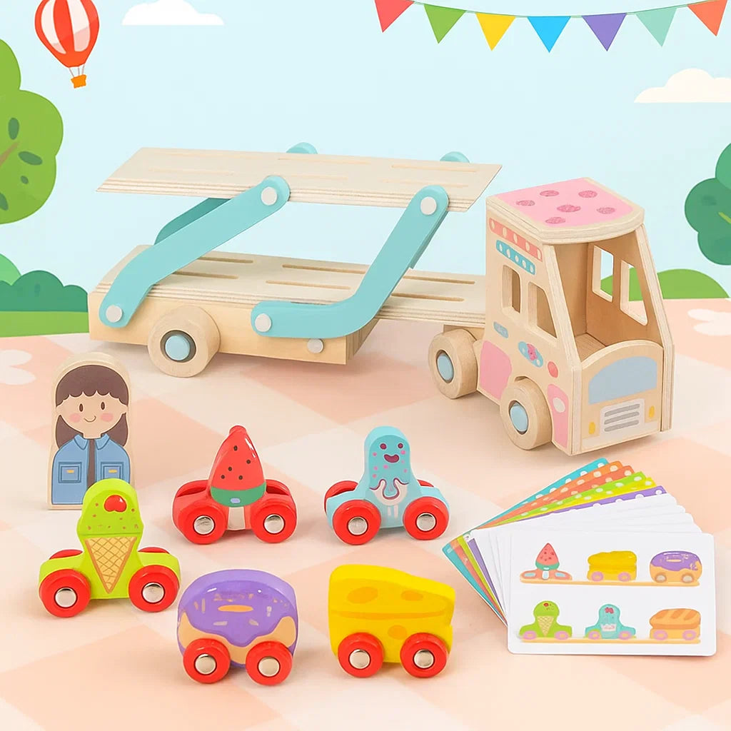 CargoMatch – Creativo y educativo: camión de madera
