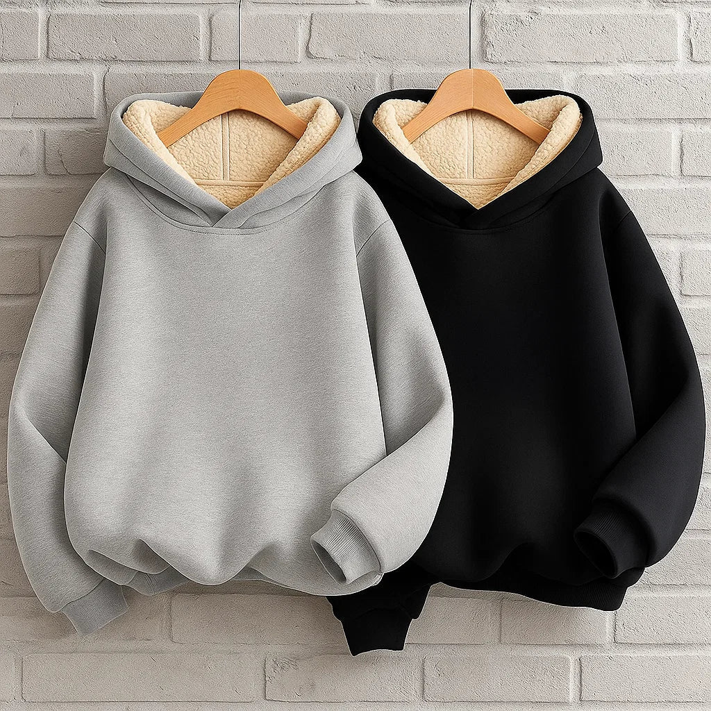 MiniFashion – Cómoda y holgada: sudadera con capucha informal