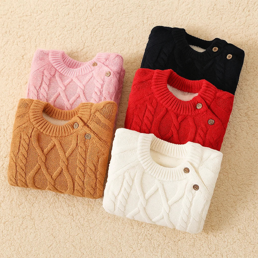 LittleLoom – Divertido y acogedor: jersey de invierno de lana tejida