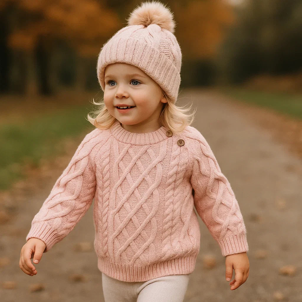 LittleLoom – Divertido y acogedor: jersey de invierno de lana tejida