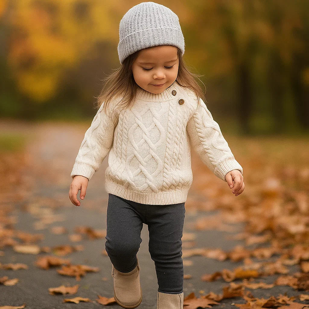 LittleLoom – Divertido y acogedor: jersey de invierno de lana tejida