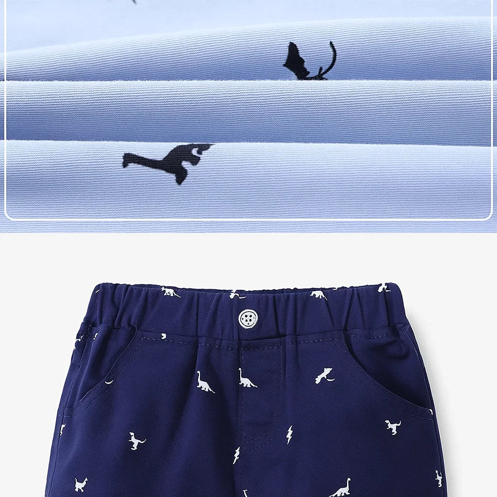 CoolKiddo – Fresco y cómodo – Pantalón corto con diseño de dinosaurios