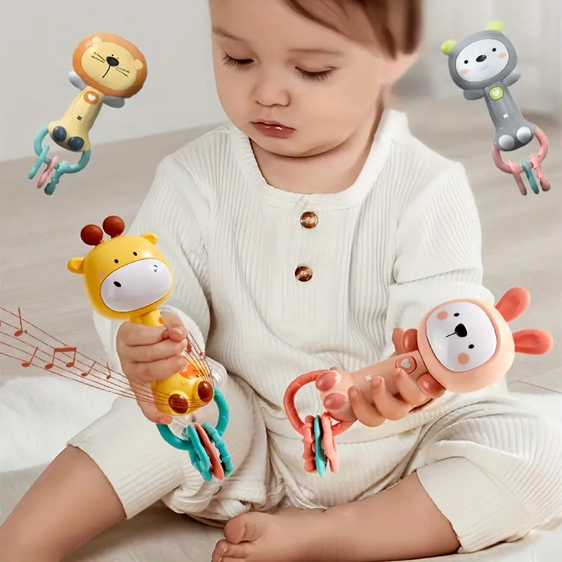 TinyZintuig – Seguro e instructivo - Sonajero para el desarrollo sensorial del bebé