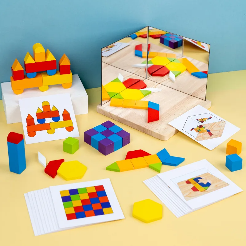 Reflection Play™ – Reflejar y aprender – Puzzle de bloques con espejo