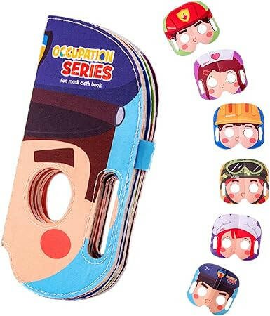 Mask Book™ – El bebé aprende las primeras impresiones - Libro de máscaras de tela