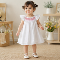 Thumbnail for Floral Dress – Ligero y vaporoso – Vestido de manga ondulada para niña