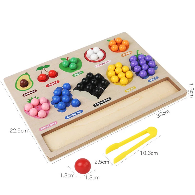 Toddler Clips™ - Frutas y formas - Juego de clasificación