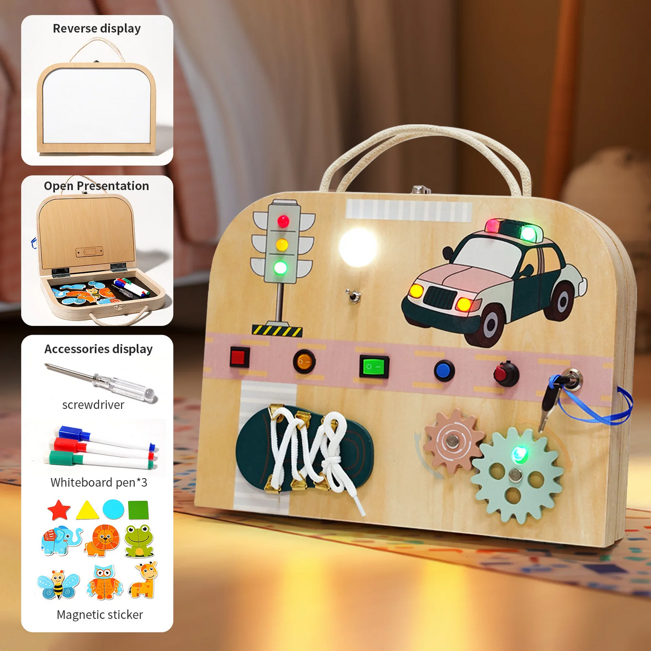 Skill Board™ - Toca y juega - Tablero sensorial de actividades