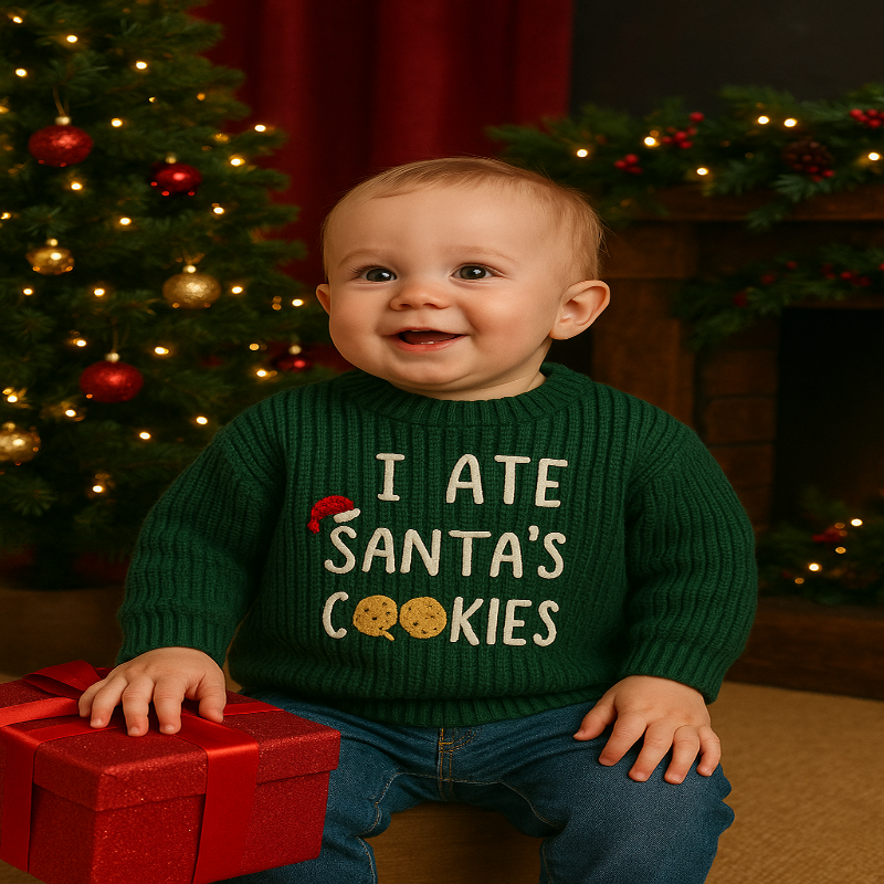 JoyKnit – Acogedor y cálido: jersey navideño con texto