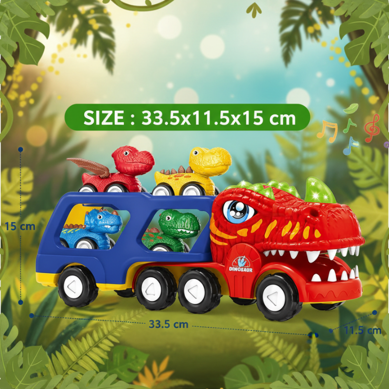 DinoDrive – Creativo y aventurero – Set de juego «Camión 5 en 1»