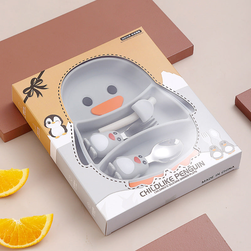 MiniMeal – Seguro y antideslizante: juego de mesa para niños con cubiertos de silicona