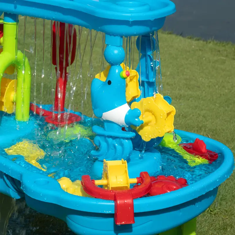 AquaPlay – Diversión y descubrimientos estivales – Mesa de juego de arena y agua de 3 niveles