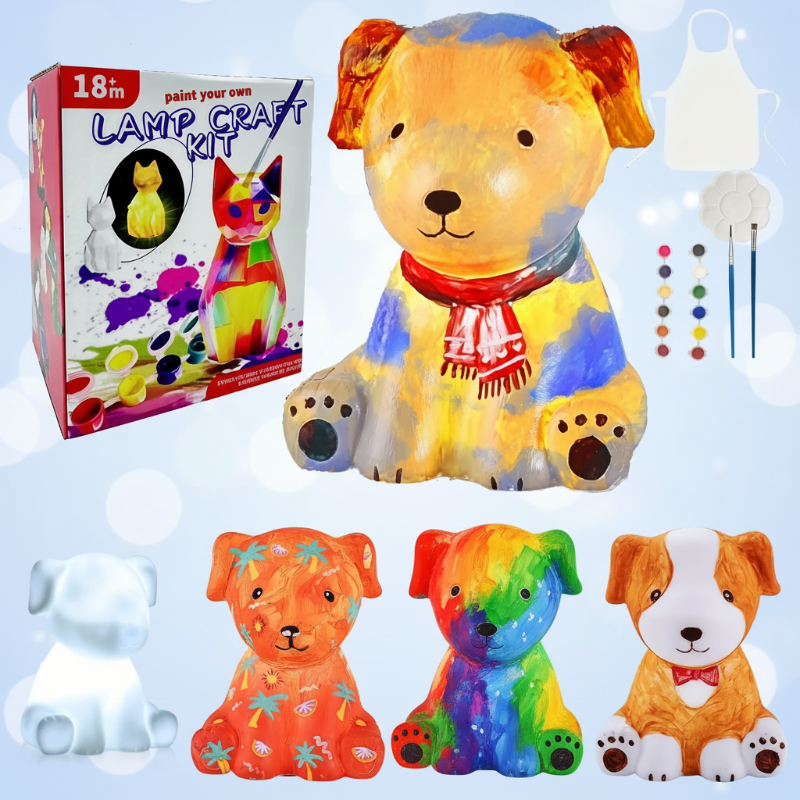 MiniCrafters – Creatividad y aprendizaje – Set de pintura de animales para lámparas DIY
