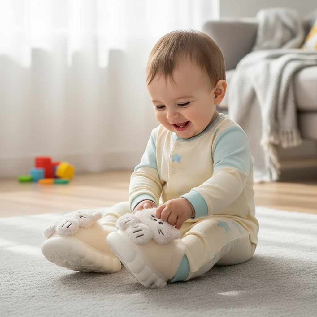 SnuggleKitty – Calidez y seguridad – Pantuflas de gato para niños