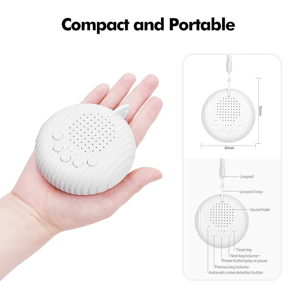 SleepEase – Tiempo de descanso y viaje - Máquina de sonido de ruido blanco para bebés