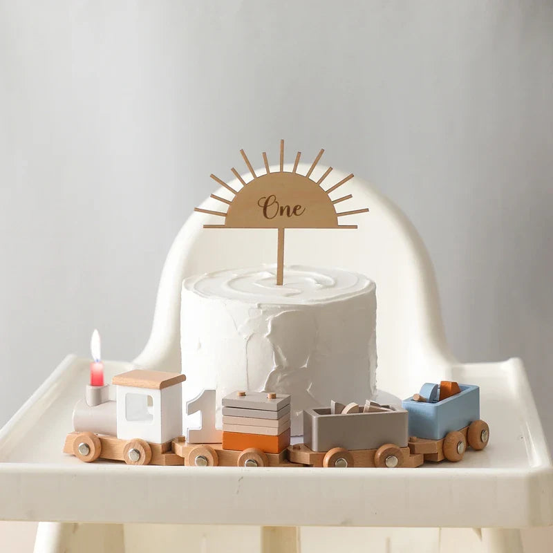 TrainCount –  Clásico y educativo: tren Montessori de madera