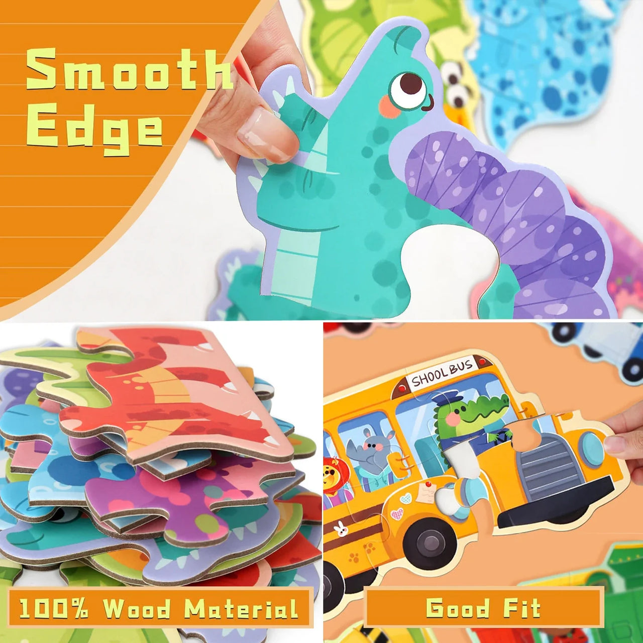 Woods™ - Motricidad fina y creatividad - Puzzle 6 en 1