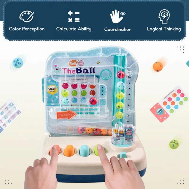 Montessori Math Track Game – Aprendizaje y lógica – Juego de la pista de bolas