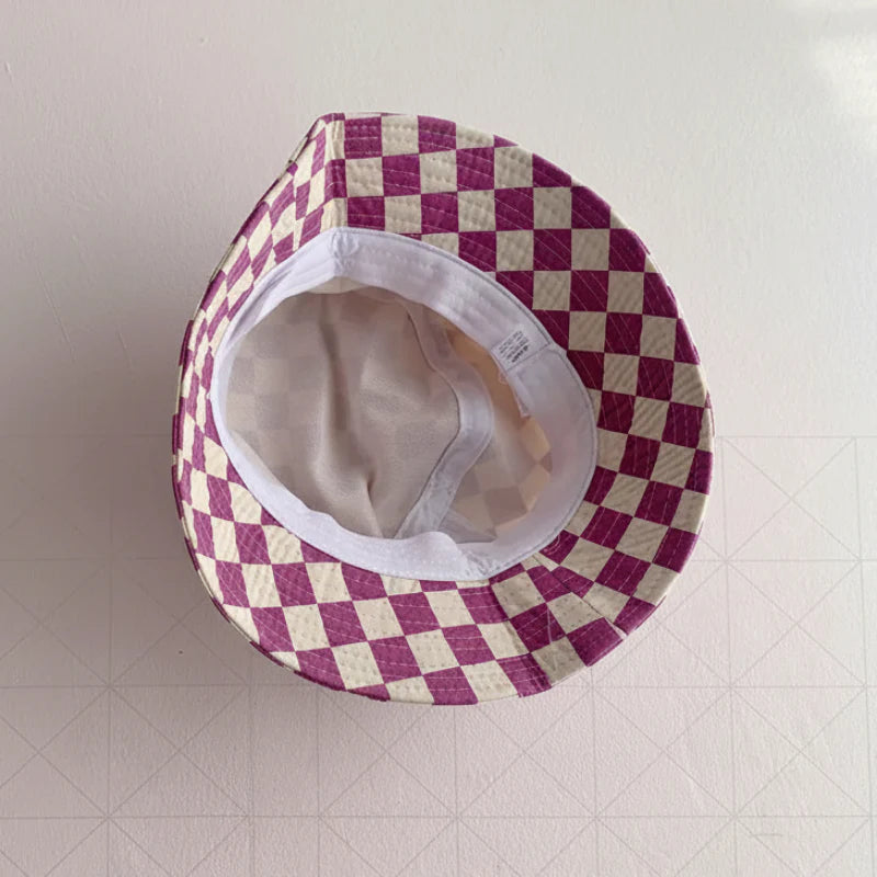 Bucket Hat – Bonito y protector: gorro infantil a cuadros