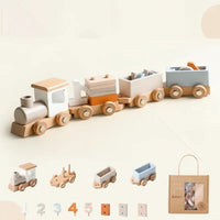 Thumbnail for TrainCount –  Clásico y educativo: tren Montessori de madera