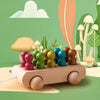 Pop & Roll – Motricidad y fantasía – Juego de coches de madera para muñecas