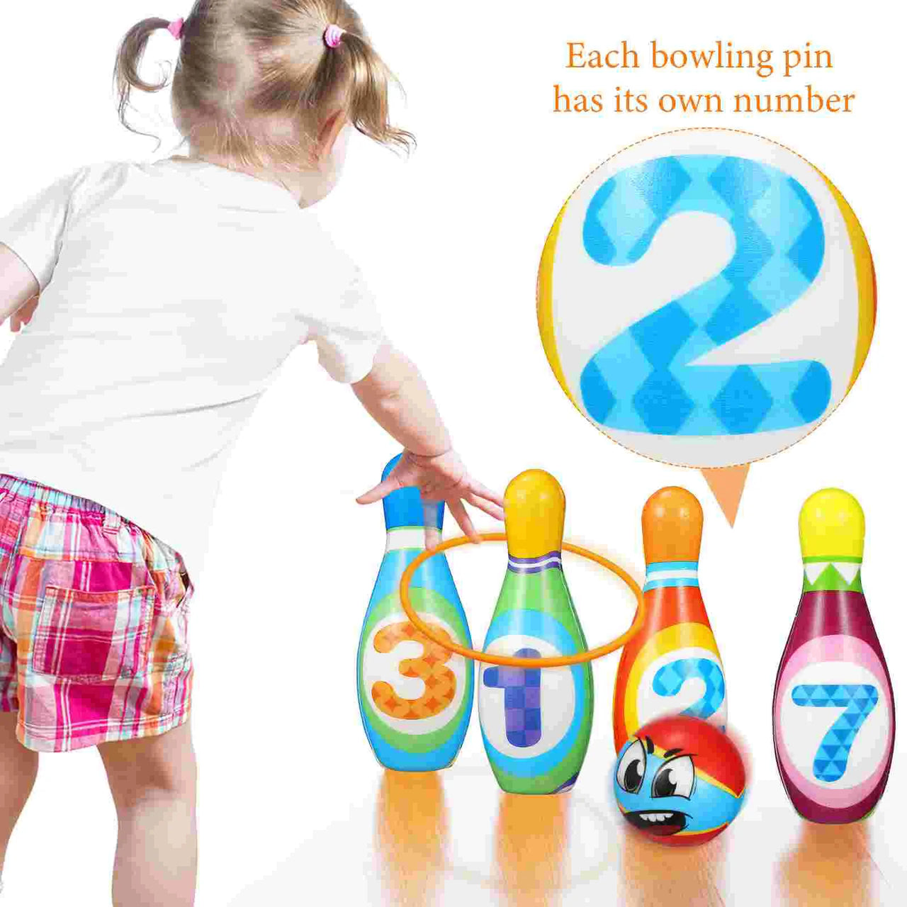 Kids Bowling Set™ - Strike & Play - Set de bolos de colores