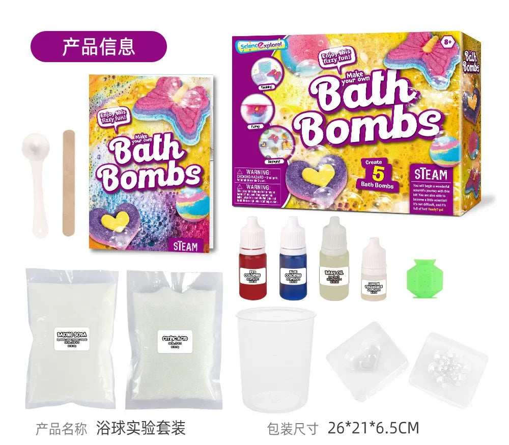 BathBombs – Colorido y educativo: kit para hacer bolas efervescentes de baño